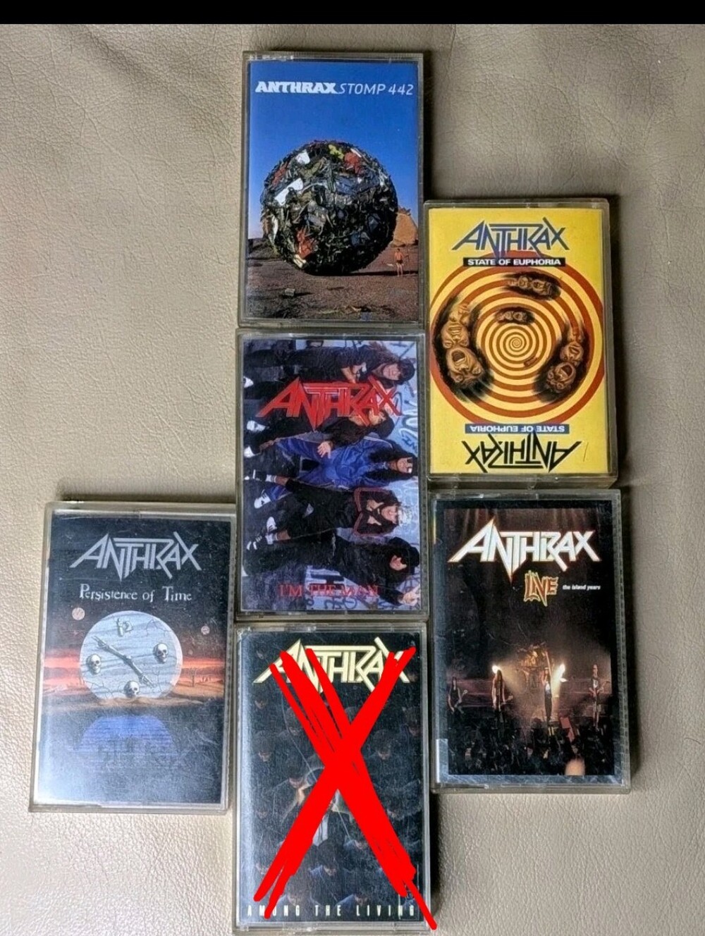 Anthrax Cassette Tape Collection of 5